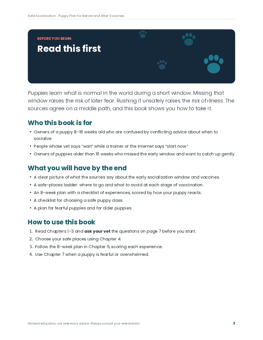 Safe Socialization preview page: Read this first