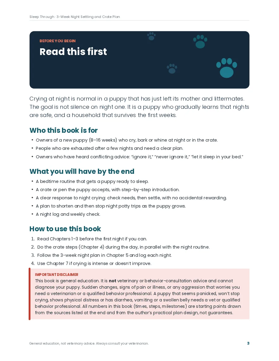 Sleep Through preview page: Read this first